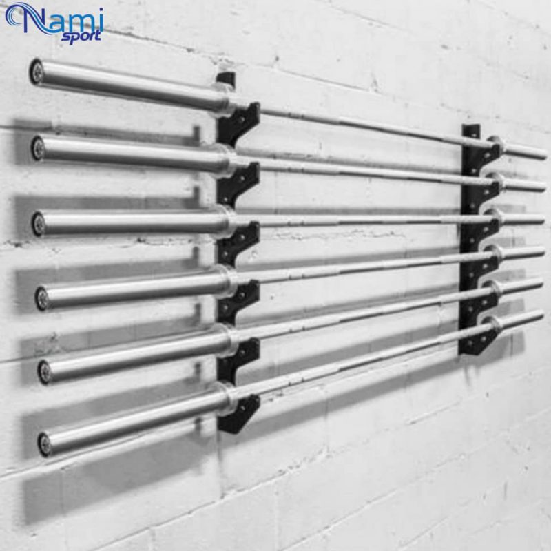 رک میله هالتر دیواری افقی Horizontal wall barbell rack