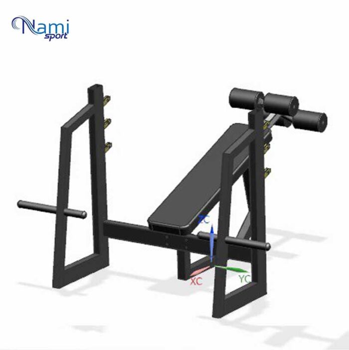 نیمکت پرس زیر سینه هالتر نامی Barbell bench press under the chest NS2047