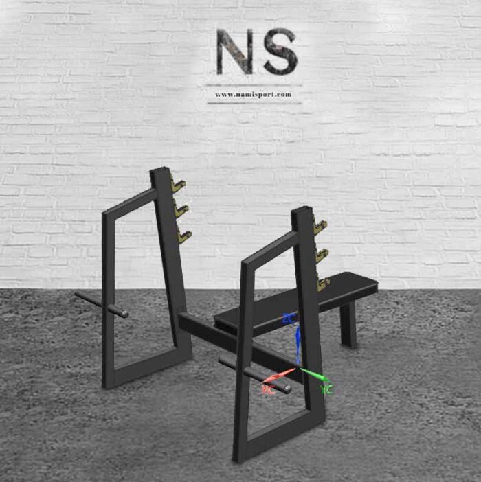 نیمکت پرس سینه هالتر Barbell bench press NS2045