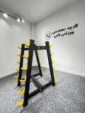 رک باربل 6 عددی قلاب رنگی مدل piece barbell rack with colored hooks NS011
