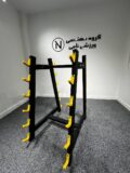 رک باربل 6 عددی قلاب رنگی مدل piece barbell rack with colored hooks NS011